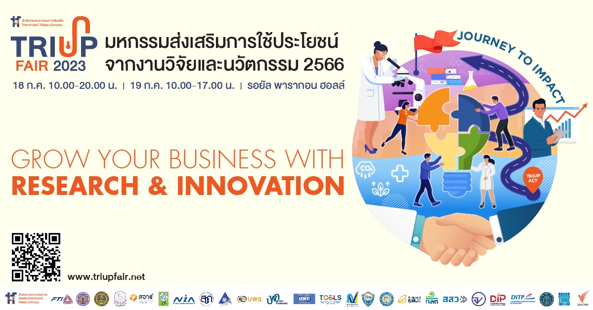 มหกรรมส่งเสริมการใช้ประโยชน์จากงานวิจัยและนวัตกรรม 2566 TRIUP FAIR 2023